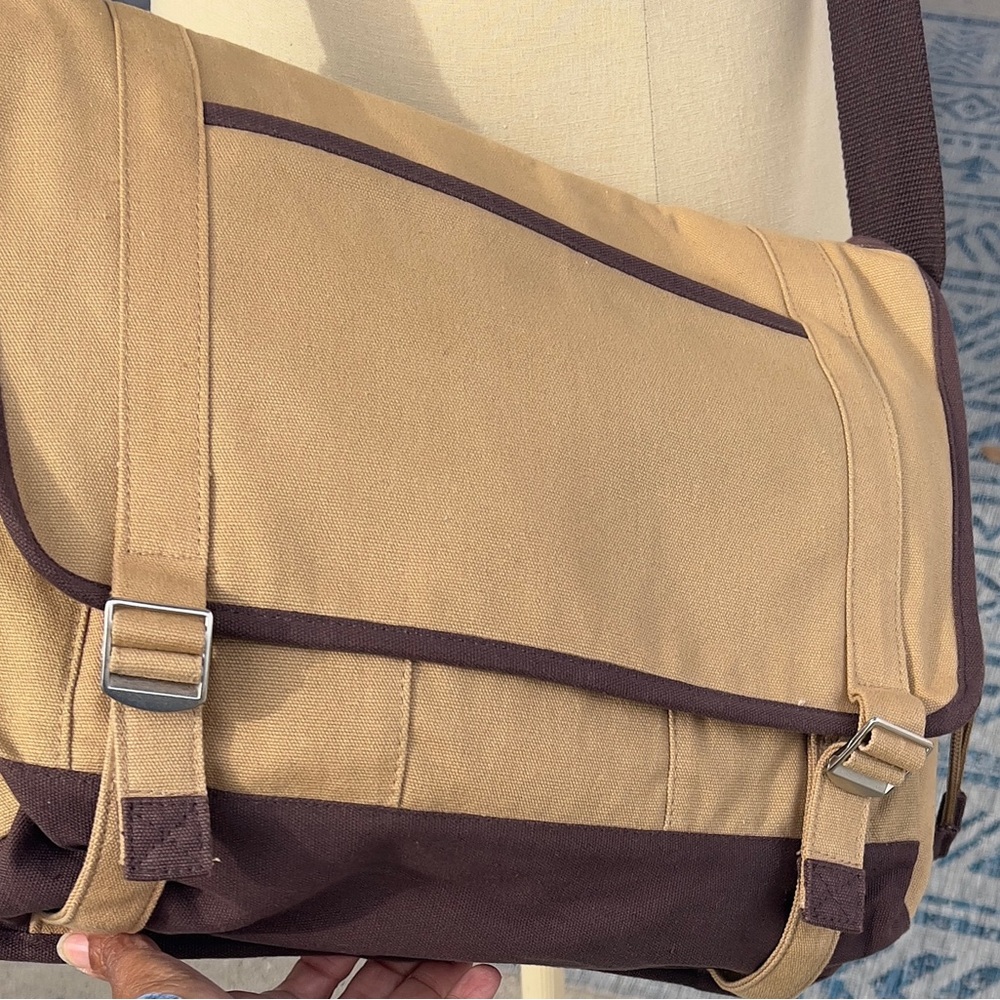 Heritage Supply Company Messenger Computer Bag Tan Good Condition - Picture 6 of 14